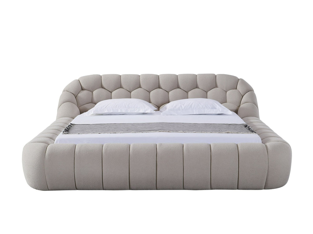 VIG Furniture Divani Casa Yolonda - Modern Beige Fabric Bed VGEV-A127-BED-BGE