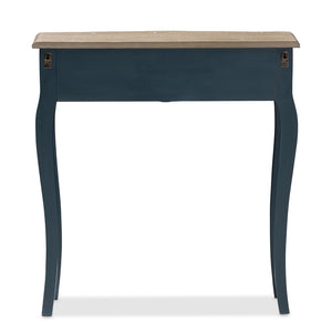 Baxton Studio Baxton Studio Mazarine Console Table - Elegant Blue Spruce Finish with Scalloped Drawer & Timeless Design CES11-Blue Spruce-ST
