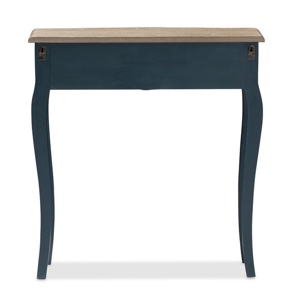 Baxton Studio Baxton Studio Mazarine Console Table - Elegant Blue Spruce Finish with Scalloped Drawer & Timeless Design CES11-Blue Spruce-ST
