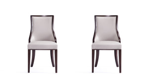 English Elm Grand Upholstered Dining Chairs In Light Gray - Set Of 2, Luxe Comfort & Solid Wood Design B365P397813