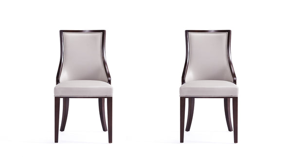 English Elm Grand Upholstered Dining Chairs In Light Gray - Set Of 2, Luxe Comfort & Solid Wood Design B365P397813
