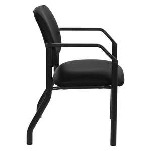OSP Home Furnishings Big and Tall Guest Chair with Reinforced Metal Frame for Office Reception Waiting Rooms 55052B-R107