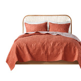 INK+IVY Kandula Global Inspired 3 Piece Reversible Cotton Quilt Set II13-611 Coral