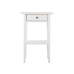 English Elm Sleek White Nightstand 28"H x18"W x14"D – Minimalist Modern Particleboard, Durable, Easy Assembly, Bright Finish B078112079