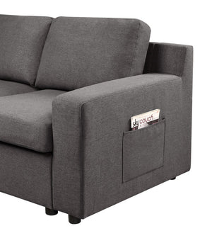 English Elm Waylon U-shape Sectional with Chaise Linen Upholstery Pocket Coil 7 Seat Sofa B061S00180