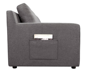 English Elm Waylon U-shape Sectional with Chaise Linen Upholstery Pocket Coil 7 Seat Sofa B061S00174
