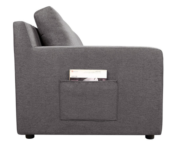 English Elm Waylon U-shape Sectional with Chaise Linen Upholstery Pocket Coil 7 Seat Sofa B061S00174