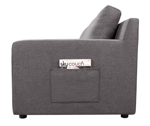 English Elm Waylon U-shape Sectional with Chaise Linen Upholstery Pocket Coil 7 Seat Sofa B061S00180