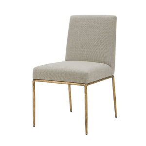 VIG Furniture Modrest Beasley - Modern Beige Linen + Brass Dining Chair VGMY-3756-BGE