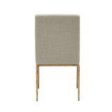 VIG Furniture Modrest Beasley - Modern Beige Linen + Brass Dining Chair VGMY-3756-BGE