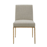 VIG Furniture Modrest Beasley - Modern Beige Linen + Brass Dining Chair VGMY-3756-BGE