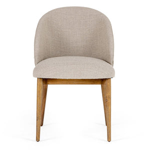 VIG Furniture Blum Modern Beige Linen Dining Chair — Contoured Back, High-Density Foam, Solid Rubberwood Legs, 360Lb Capacity VGMY-3741-BGE