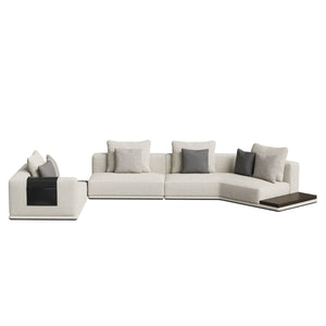 VIG Furniture Lamod Siret - Modern Ivory Fabric Modular Sectional W/ Coffee Table VGBB-HR-SOFA-IVY