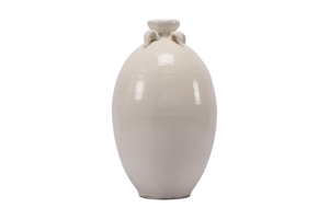 Lilys White Vintage Style Ceramic Four Finger Handle Jar 8183-1