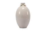 Lilys White Vintage Style Ceramic Four Finger Handle Jar 8183-1