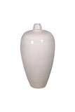 Lilys White Vintage Style Ceramic Small Opening Plum Vase 8183-2