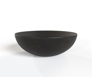VIG Furniture Bronte Sculptural Round Concrete Table — Matte Modern Drum-Base Accent For Indoor & Outdoor Living Spaces Black Coffee Table VGGR-615020-BLK