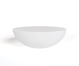 VIG Furniture Bronte Sculptural Round Concrete Table — Matte Modern Drum-Base Accent For Indoor & Outdoor Living Spaces White Coffee Table VGGR-615020-WHT