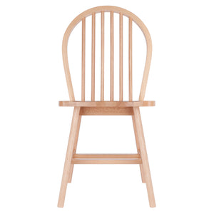 Winsome Wood Windsor 2-piece Modern Wooden Chair Set, Rustic Natural Finish For Dining Room Comfort And Style Natural Solid Wood 81837-winsome-wood