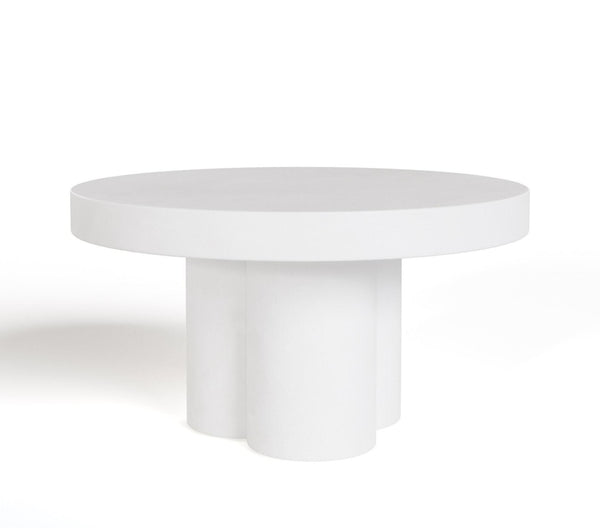 VIG Furniture Modrest Bruni - Modern White Concrete Coffee Table VGGR-623840-WHT