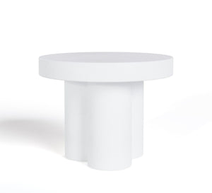 VIG Furniture Modrest Bruni - Modern White Concrete End Table VGGR-623860-WHT