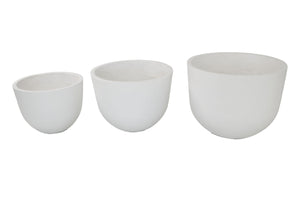 VIG Furniture Modrest Goliad - Modern White Concrete Planters - Set of 3 VGGR-301470-WHT