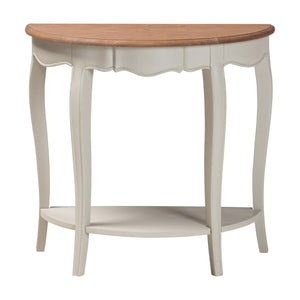 Baxton Studio Baxton Studio Cordelia Console Table - Rustic Two-Tone Farmhouse Design for Elegant Storage Solutions MNT15-White/Natural-ST