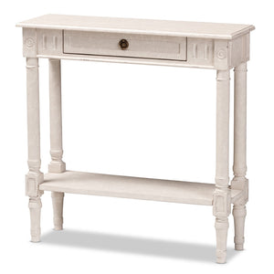 Baxton Studio Baxton Studio Ariella Country Cottage Console Table – Whitewashed Charm with Storage & Style RAM19-Whitewashed-ST