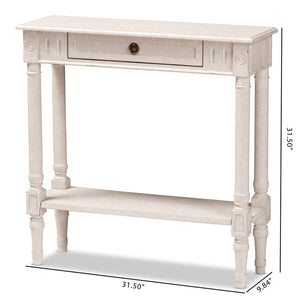 Baxton Studio Baxton Studio Ariella Country Cottage Console Table – Whitewashed Charm with Storage & Style RAM19-Whitewashed-ST