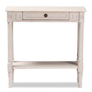 Baxton Studio Baxton Studio Ariella Country Cottage Console Table – Whitewashed Charm with Storage & Style RAM19-Whitewashed-ST