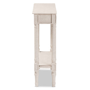 Baxton Studio Baxton Studio Ariella Country Cottage Console Table – Whitewashed Charm with Storage & Style RAM19-Whitewashed-ST