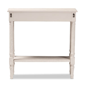 Baxton Studio Baxton Studio Ariella Country Cottage Console Table – Whitewashed Charm with Storage & Style RAM19-Whitewashed-ST
