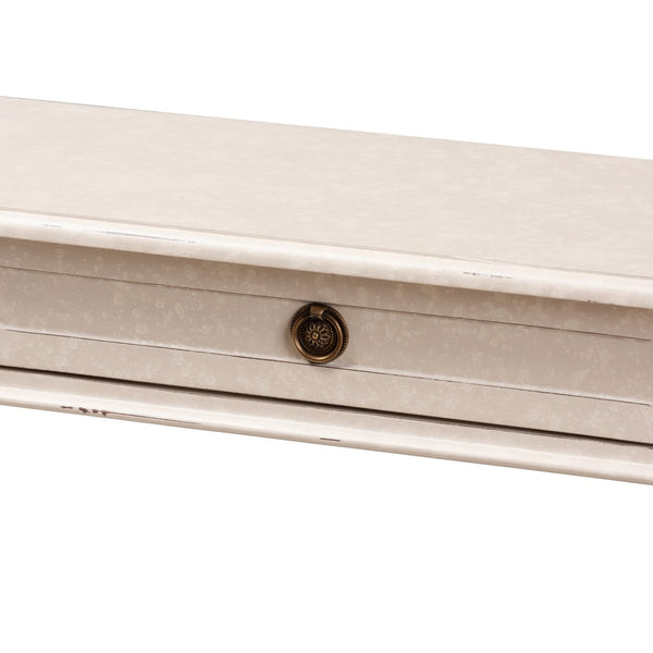 Baxton Studio Baxton Studio Ariella Country Cottage Console Table – Whitewashed Charm with Storage & Style RAM19-Whitewashed-ST