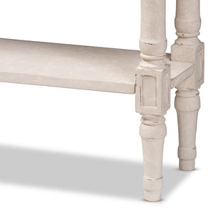 Baxton Studio Baxton Studio Ariella Country Cottage Console Table – Whitewashed Charm with Storage & Style RAM19-Whitewashed-ST
