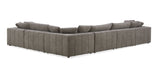 VIG Furniture Divani Casa Vicki - Modern Grey Fabric Modular Sectional Sofa + Ottoman VGKK-KF.8033-SECT-MUSH