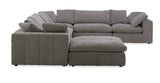 VIG Furniture Divani Casa Vicki - Modern Grey Fabric Modular Sectional Sofa + Ottoman VGKK-KF.8033-SECT-MUSH