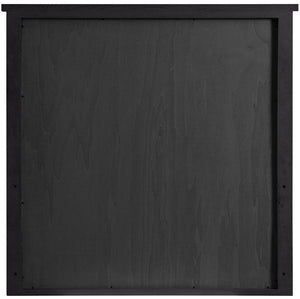 Meridian Furniture Astrid Fluted Wood Frame Wall Mirror for Stylish Contemporary and Modern Home Interiors Black 818Black-M