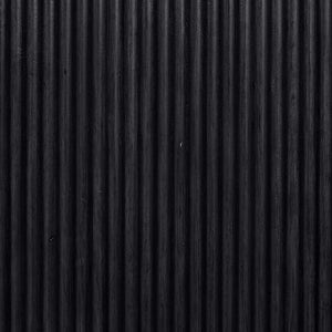 Meridian Furniture Astrid Fluted Oak Veneer Nightstand with Single Drawer for Stylish Modern Bedrooms Black 818Black-NS