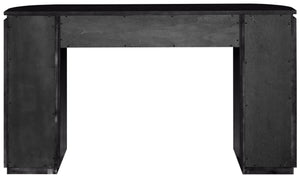 Meridian Furniture Astrid Fluted Oak Veneer Console Table with Sculptural Grooves for Modern Entryways and Hallways Black 818Black-T