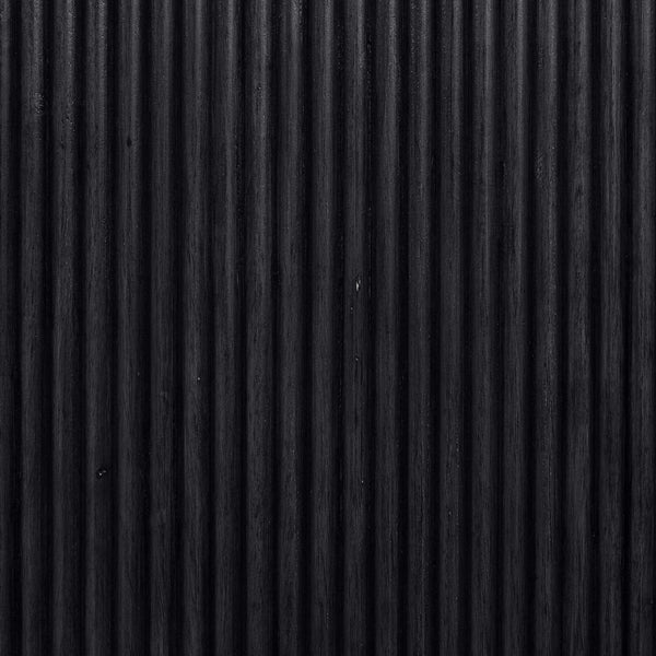 Meridian Furniture Astrid Fluted Oak Veneer Console Table with Sculptural Grooves for Modern Entryways and Hallways Black 818Black-T