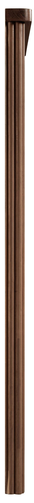 Meridian Furniture Astrid Fluted Wood Frame Wall Mirror for Stylish Contemporary and Modern Home Interiors Brown 818Brown-M