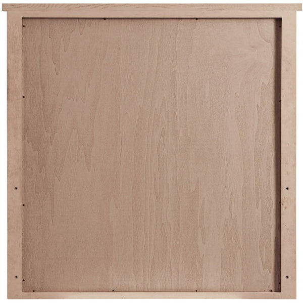 Meridian Furniture Astrid Fluted Wood Frame Wall Mirror for Stylish Contemporary and Modern Home Interiors Brown 818Brown-M
