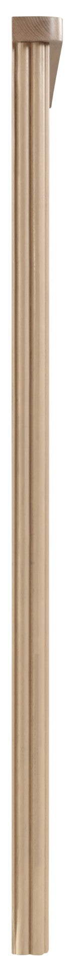 Meridian Furniture Astrid Fluted Wood Frame Wall Mirror for Stylish Contemporary and Modern Home Interiors Natural 818Oak-M