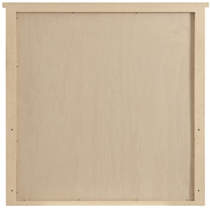 Meridian Furniture Astrid Fluted Wood Frame Wall Mirror for Stylish Contemporary and Modern Home Interiors Natural 818Oak-M