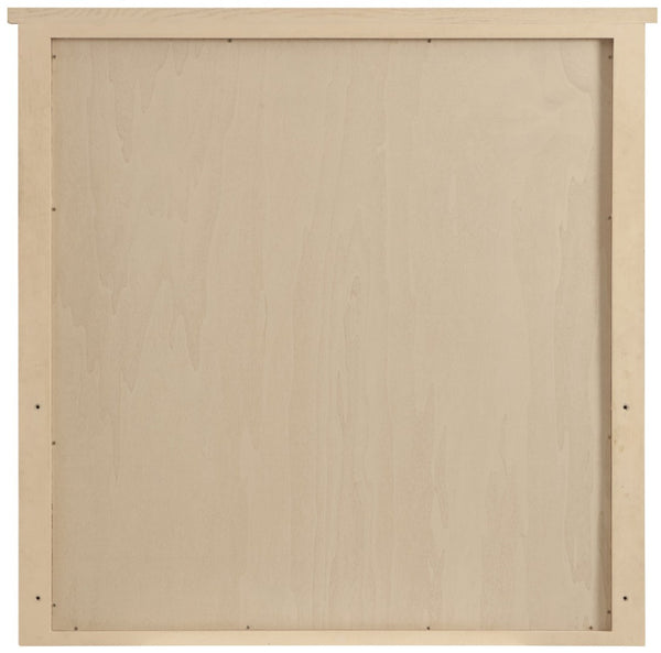 Meridian Furniture Astrid Fluted Wood Frame Wall Mirror for Stylish Contemporary and Modern Home Interiors Natural 818Oak-M
