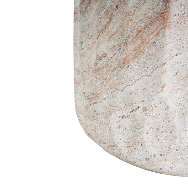 English Elm Christopher Knight Home® - Outdoor/Indoor Lightweight Concrete Side Table - Elegant Travertine Accent For Home & Garden Use N773P253788Z