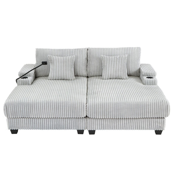 English Elm Swivel Barrel Accent Chair Chenille Tufted Round Club Seat for Living Room Lounge Light Grey N719S002270R