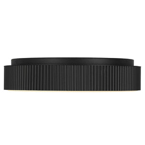 English Elm 13 Inch Matte Led Flush Mount Dimmable Ceiling Light for Bedroom Hall or Kitchen Black B370P421866