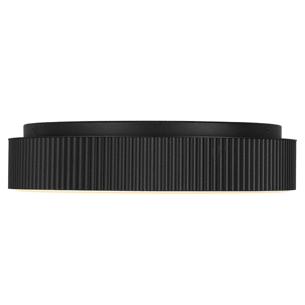 English Elm 13 Inch Matte Led Flush Mount Dimmable Ceiling Light for Bedroom Hall or Kitchen Black B370P421866