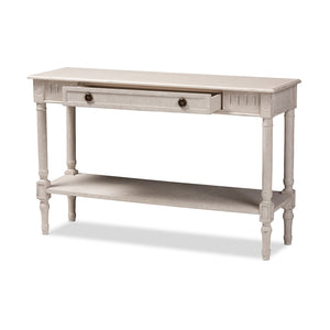 Baxton Studio Baxton Studio Ariella Whitewashed Console Table – Vintage-Style Farmhouse Charm for Your Home RAM13-Whitewashed-ST